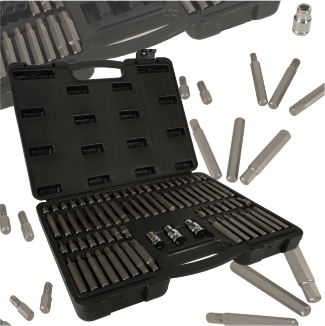 Bitset voor accuboormachine en ratel 75-delig in koffer KAFUWELL
