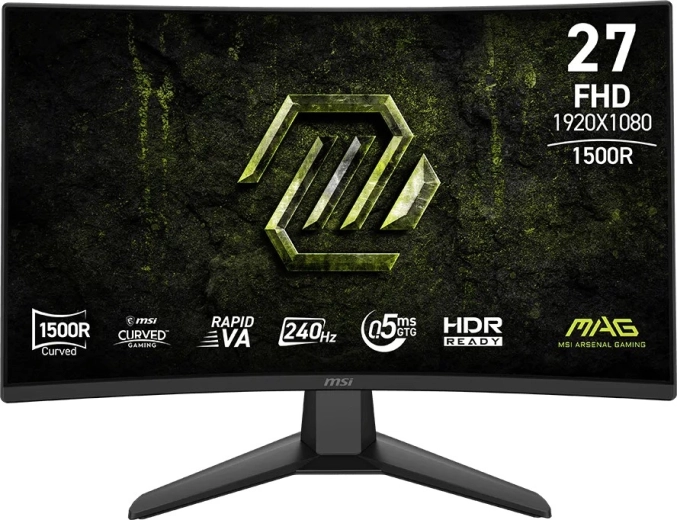 Gebogen gamingmonitor 27" FHD 240 Hz MAG 274CF X24 – zwart