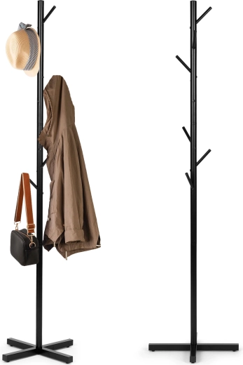 Vrijstaande metalen kledingstandaard met 7 haken, 177 cm, ModernHome