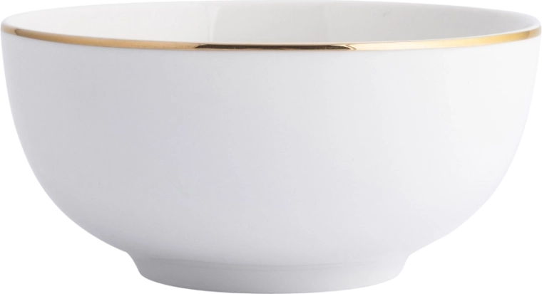 Bella gouden lijn porseleinen kom 14 cm 630 ml crème