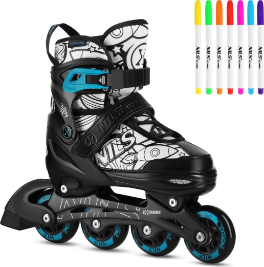 Kinder inline skates 4-in-1 NILS Extreme Tinty groen – S (31-34)
