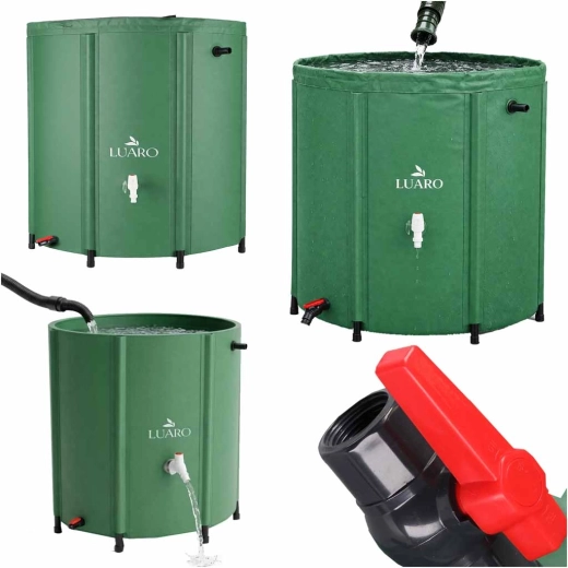 Opvouwbare regenton LUARO met kraan 200 l