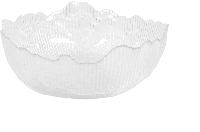 Glazen saladeschaal Edges vierkant 20 × 20 cm