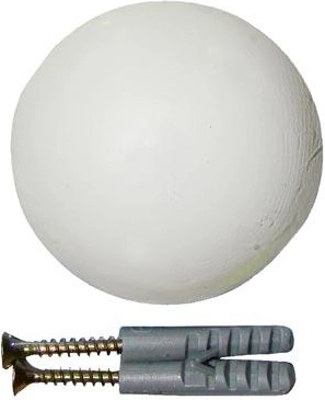 Deurstopper 40 mm, wit, 2 stuks