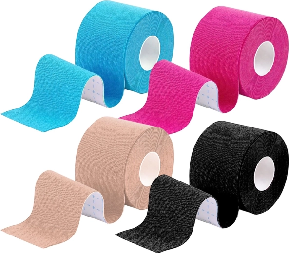 Set van 4 kinesiologische tapes 5 m × 5 cm