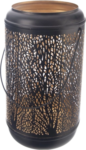 Metalen kandelaar TREE in zwart-goud 23 cm