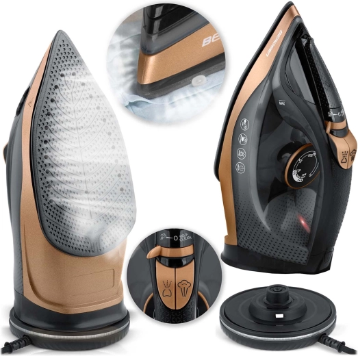 Draadloze stoomstrijkijzer Berdsen 2600 W met keramische strijkzool
