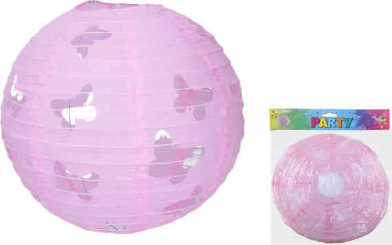 Lampion bol 30 cm met vlindermotief