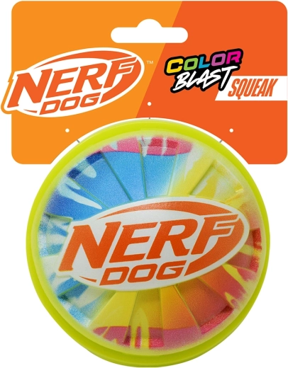 Nerf Dog piepende bal met gekleurde grip 10 cm