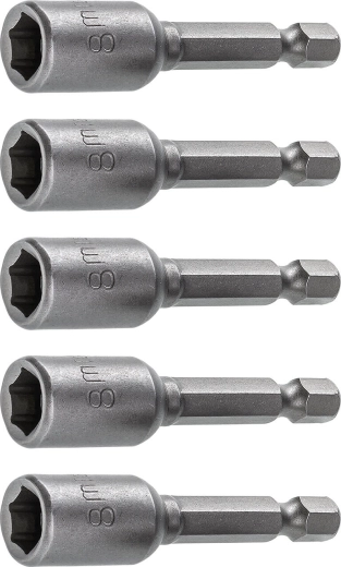 Set adapters 1/4" naar 8 mm bits, 10-delig