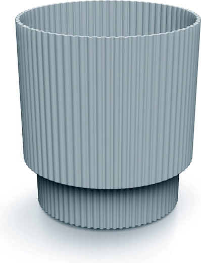 Kunststof bloempot Milly 16,8 cm lichtgrijs