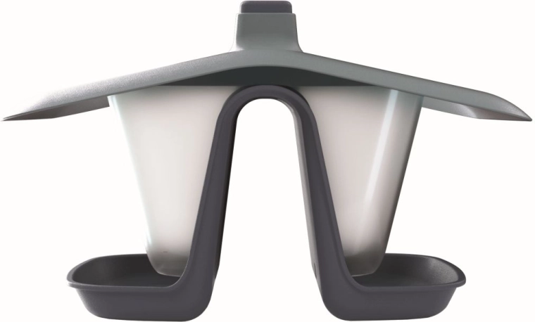 Hangend dubbelkamer voederhuisje voor vogels Birdyfeed Double 28 cm antraciet