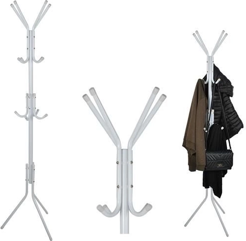 Witte staande kapstok