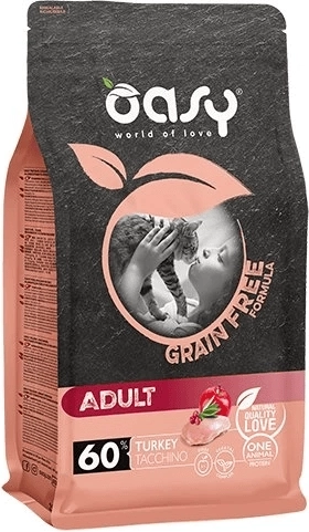 Oasy Grain Free Adult kattenvoer met kalkoenvlees 0,3 kg