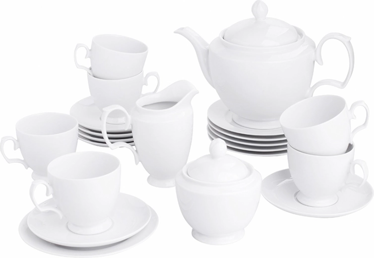 Koffieservies MariaPaula Klasyka biała voor 6 personen, 21-delig