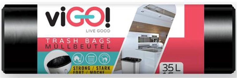 Vuilniszakken 35 l VIGO, 15 stuks