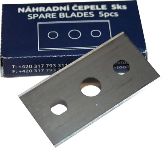Vervangende schaafmessen, 44 mm, Cr (5 stuks)