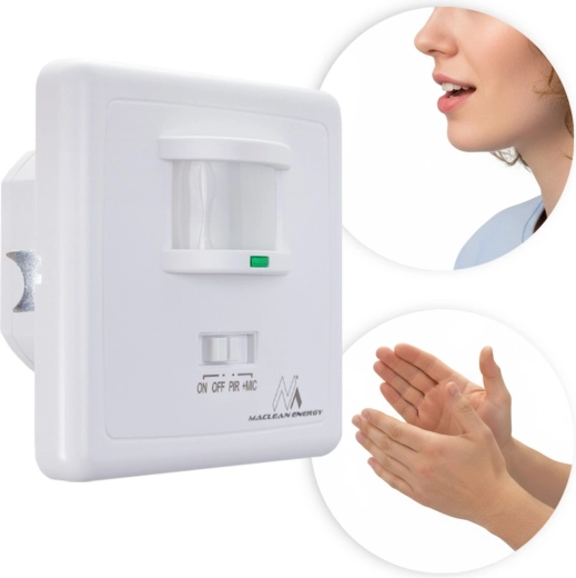 Wandbewegings- en geluidsensor PIR MIC
