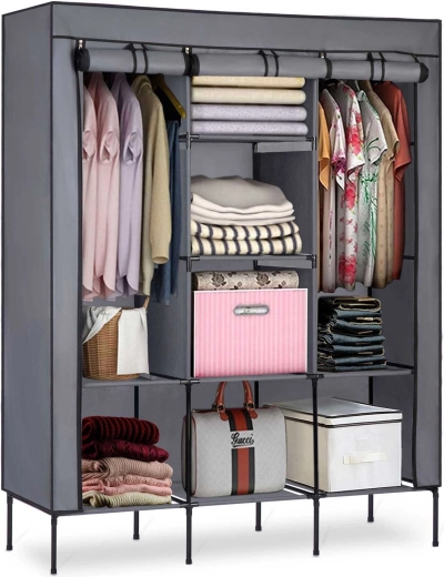 Textiele kledingkast Massido grafiet 130 × 45 × 175 cm