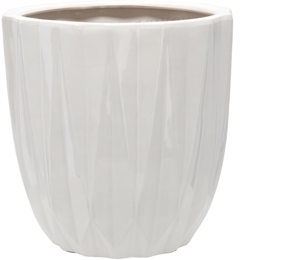 Keramische bloempotcover 40 × 40 × 39,5 cm wit glans