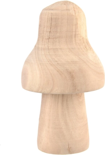 Paddenstoel met houten look 12 × 12 × 14 cm