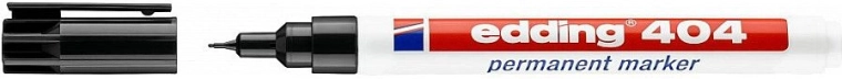 Permanente marker Edding 404 zwart met extra fijne punt