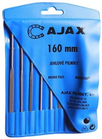 Set naaldvijlen 160 mm, 6-delig – fijnheid 2