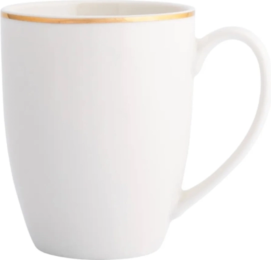 Bella gouden lijn porseleinen mok crème 400 ml
