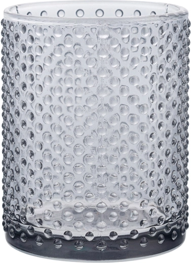 Glazen tandenborstelbeker asgrijs 8 × 8 × 10 cm