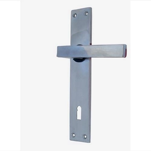 Aluminium deurkruk met schild voor sleutel