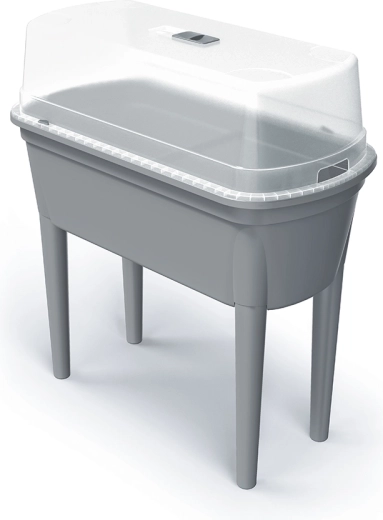 Kweekbak met polycarbonaat deksel BLOOMO 77,5 cm – grijs steen