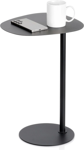 Metalen bijzet-salontafel zwart 35 × 25 × 53 cm