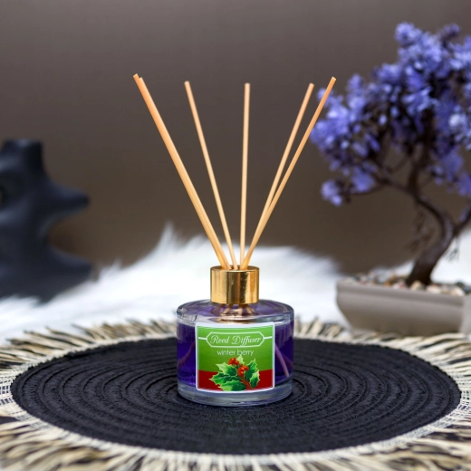 Aromadiffuser met geurstokjes winterbessen 100 ml