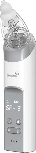 Grownsy neusaspirator met 3 opzetstukken, grijs