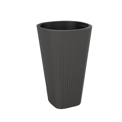 Bloempot MUZA met inzet 39 cm antraciet