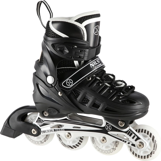 NILS Extreme NH10905 kinder­schaatsen 4-in-1 – verstelbare inline-, ijs- en quadschaatsen met LED-wieltjes – S (31-34)