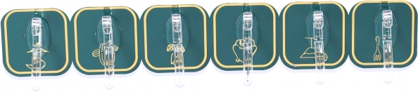 Zelfklevende haakjes 6 stuks - donkergroen