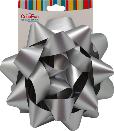 Zilveren cadeau strik 20 cm