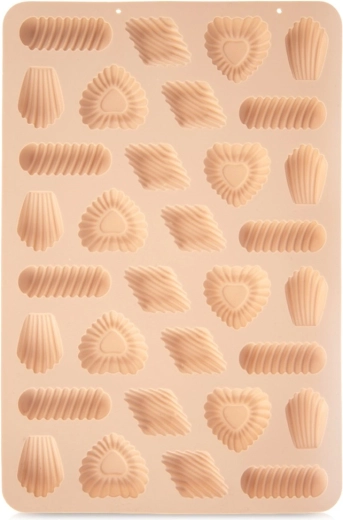 Siliconen vorm voor koekjes en pralines 31 × 21 × 1,5 cm, beige