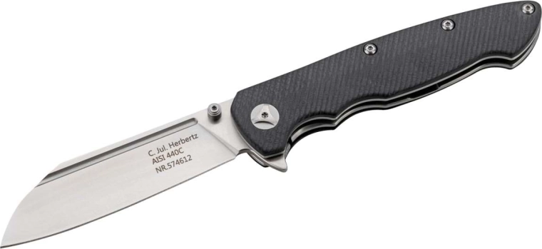 Eénhandig zakmes 9 cm Sheepfoot, G10, zwart