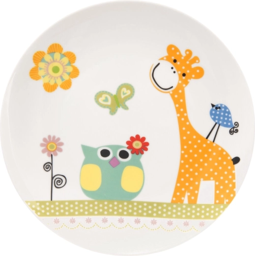 Kinder ondiep vakjesbord met GIRAFFE-motief 21 cm