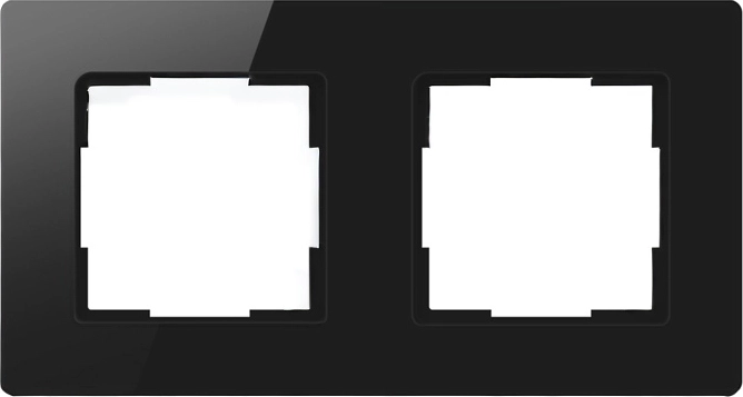 Avatto frame voor 2 modules TS20, zwart