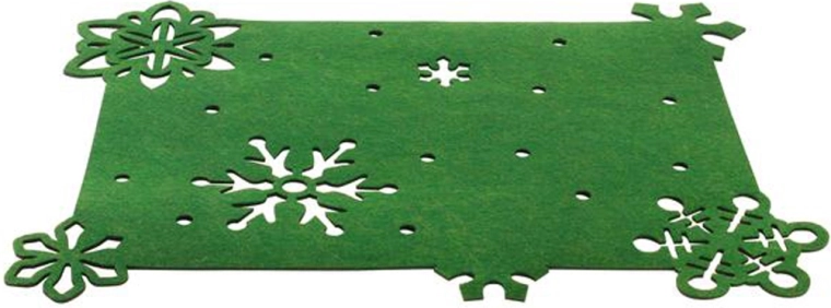 Vilt placemat Toro 45 × 35 cm kerst groen