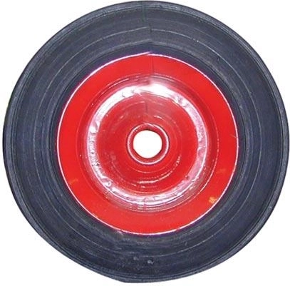 Massief wiel voor steekwagen 196 mm met metalen velg en glijlager 20 mm