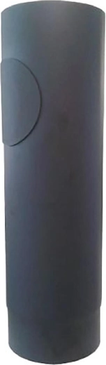 Rookpijp met opening 180 mm, lengte 500 mm, dikte 1,5 mm, zwart