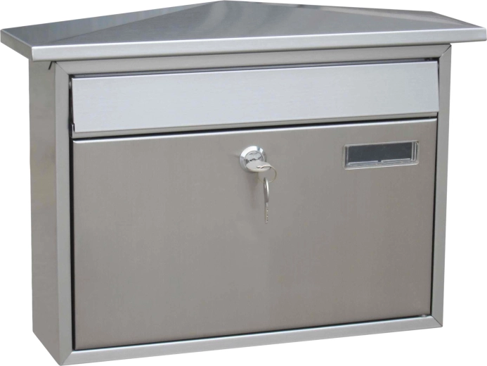 RVS brievenbus met puntdak JAD