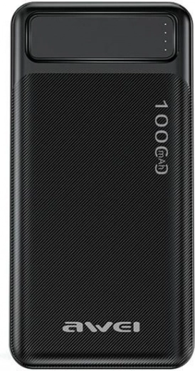 Powerbank 10.000 mAh P5K 2xUSB 2,1A zwart