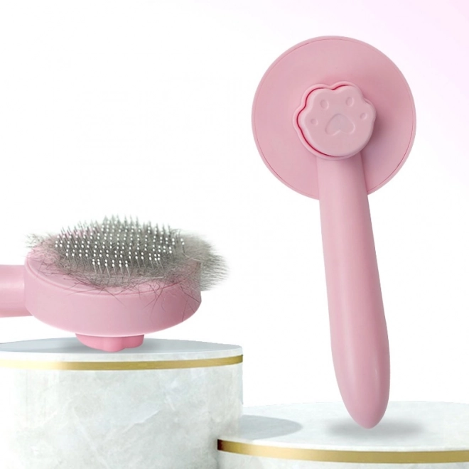 Borsteltje voor het verwijderen van honden- of kattenharen - roze