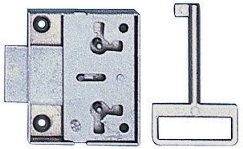 Meubelslot 117/30 met sleutel, rechts/links