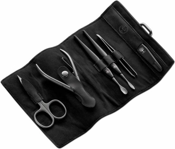 Reisset manicure set Böker Arbolito, 6-delig, lederen etui